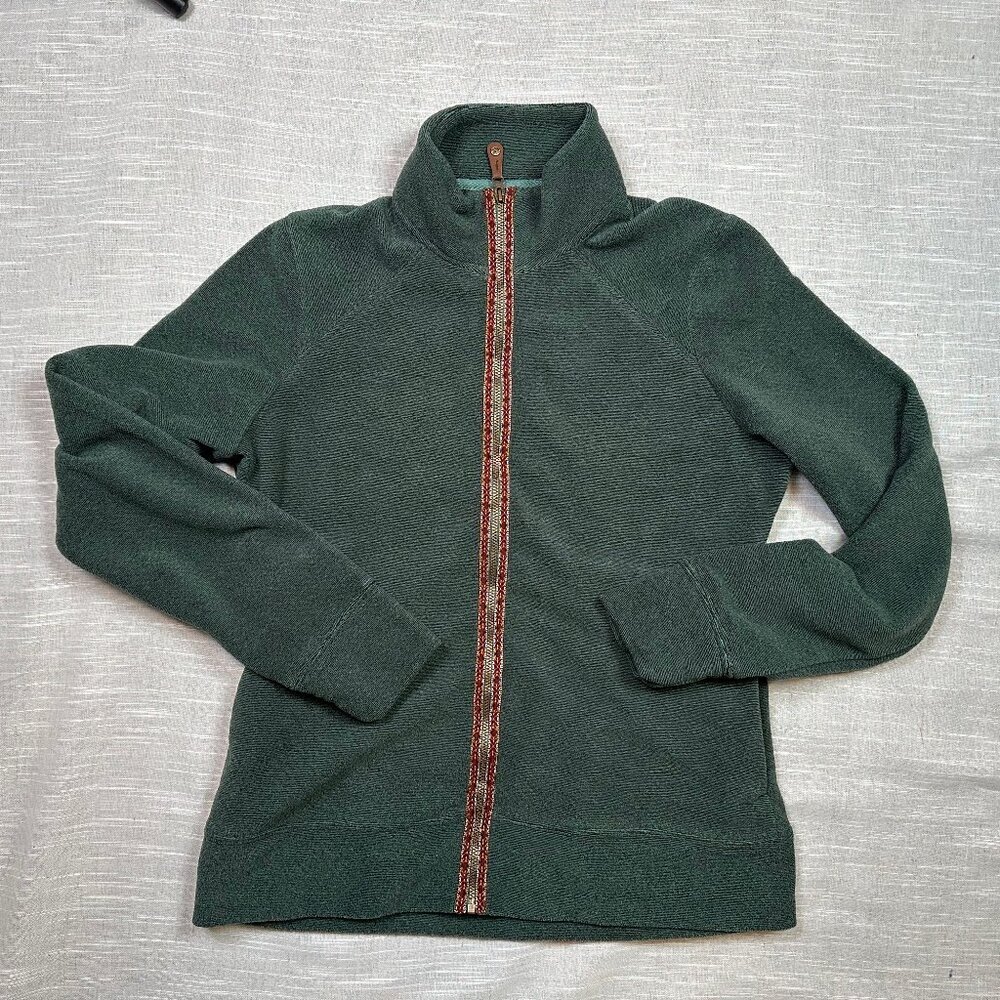 Sherpa Gear Rolpa Fleece Jacket Full Zip in Forest Green Womens Size Medium
